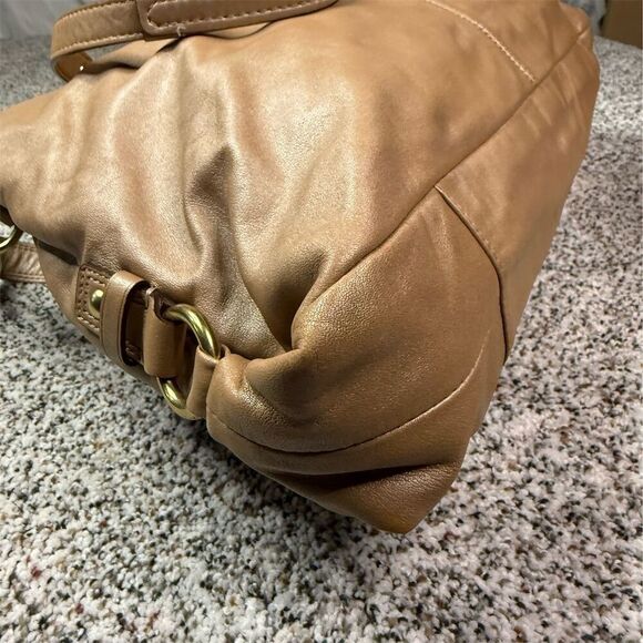 Coach Ashley Large Beige Leather Carryall Satchel Shoulder Bag - Picture 8 of 12